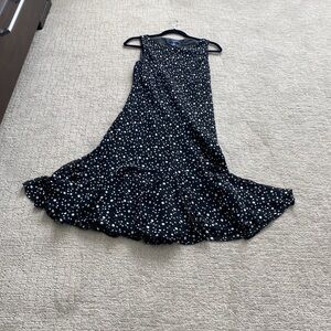 Chaps Classic Black Polka Dot Dress size 8